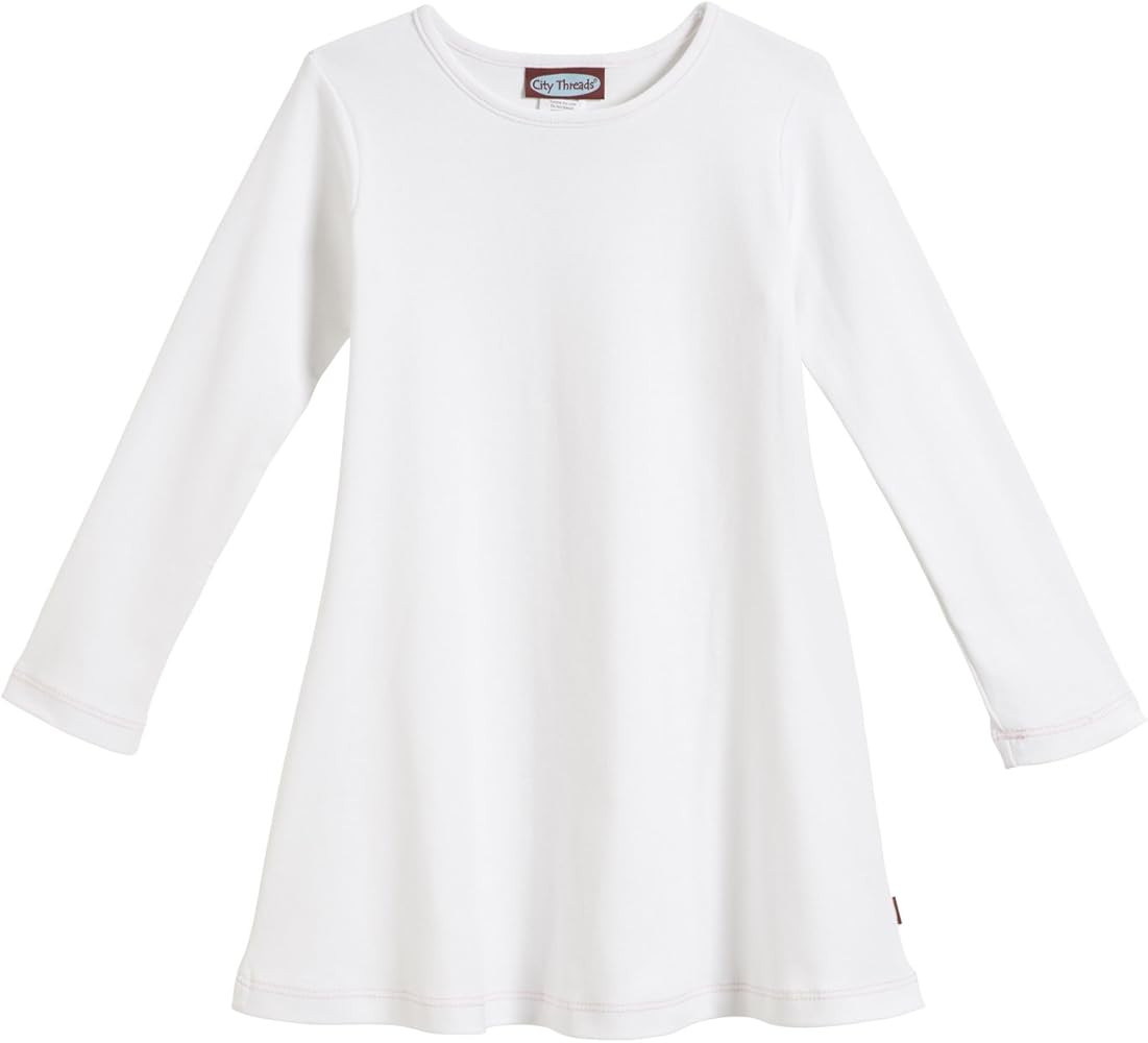 City Threads Girls' 100% Cotton Long Sleeve Dress - Active Kids School, Playing, Parties - Made i... | Amazon (US)