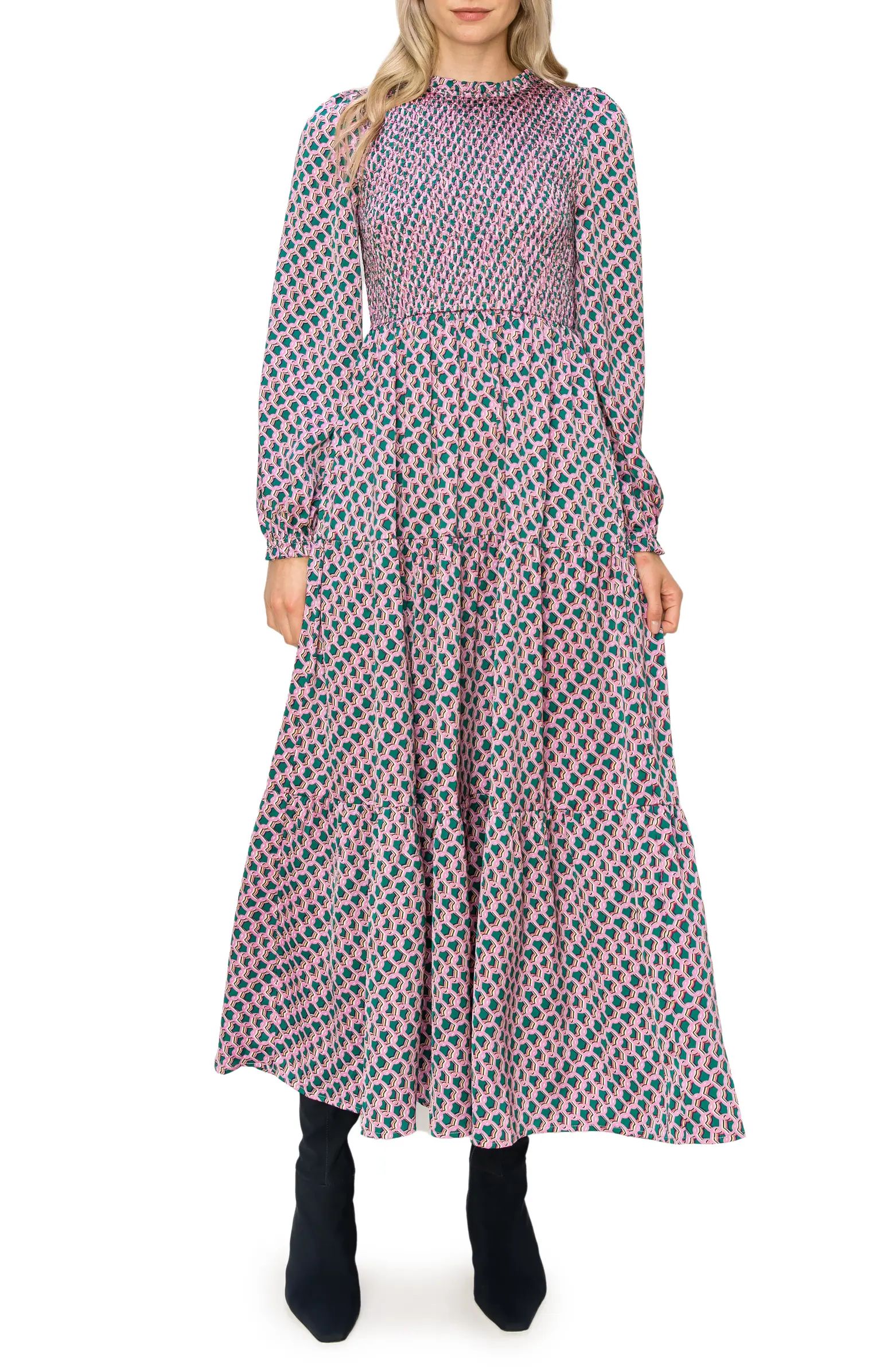 Floral Long Sleeve Smocked Maxi Dress | Nordstrom