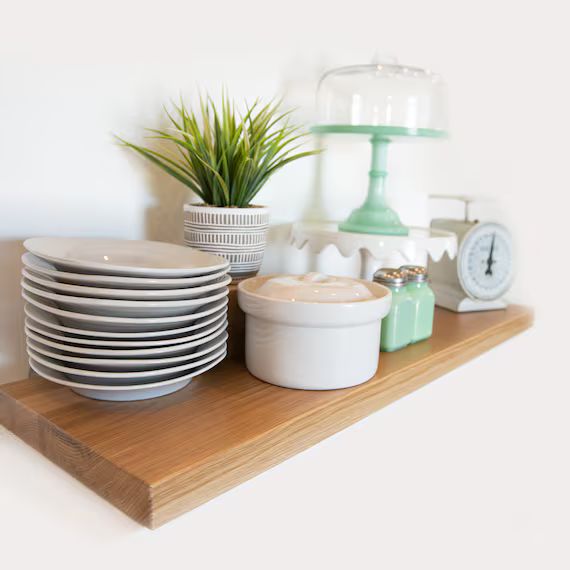 White Oak FLOATING SHELVES  Solid White Oak  Large Color and | Etsy | Etsy (US)