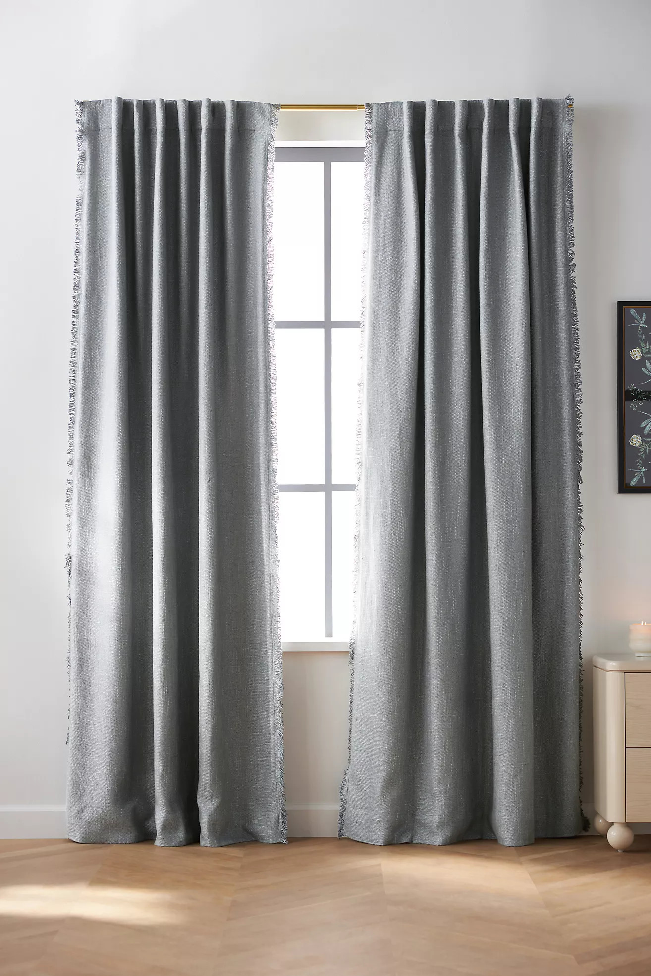 Luxe Linen Blend Woven Blackout Curtain | Anthropologie (US)