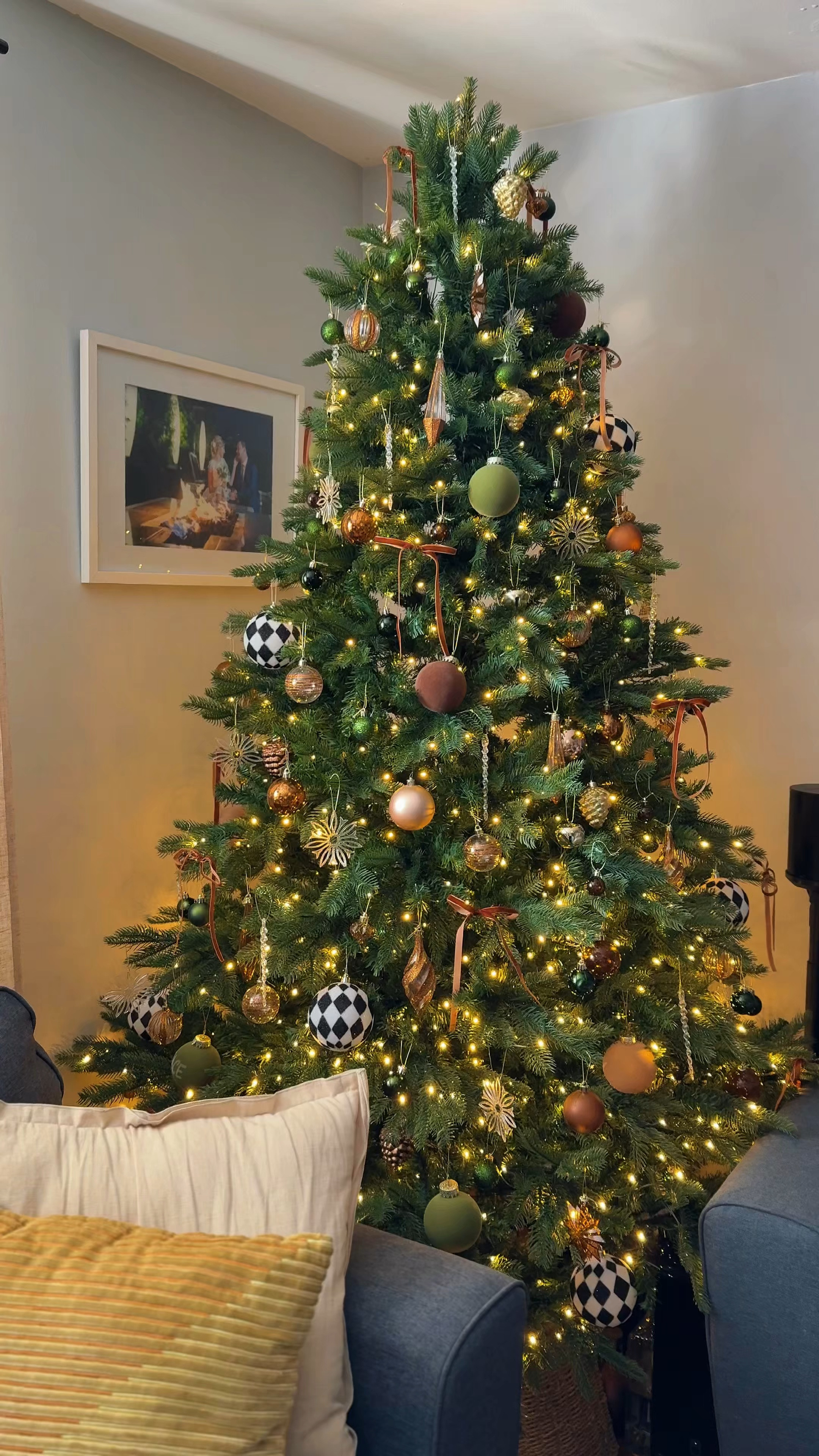 This year, I decided to decorate my 2024 Christmas tree with vintage rustic-inspired elements that bring an earthy and natural feel. I’m thrilled with how it turned out. I added some velvet bows and balls in shades of brown and green, complementing the browns, golds, and neutral colors of my ornaments, available on @amazon #FallFavorites2024 #amazonholiday #amazonpartner

Christmas tree, velvet bows, velvet ribbons, rustic Christmas tree, traditional Christmas tree, velvet balks, Amazon Christmas tree ornaments 

#LTKHoliday #LTKCyberWeek #LTKWatchNow