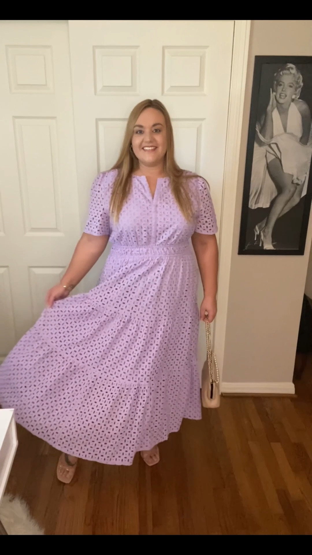 Eyelet maxi dress, lavender dress, maxi dress, Amazon dress, shower dress, work dress, church dress, event dress, summer style, summer dress, wedding guest dresss

#LTKMidsize #LTKWedding #LTKSaleAlert