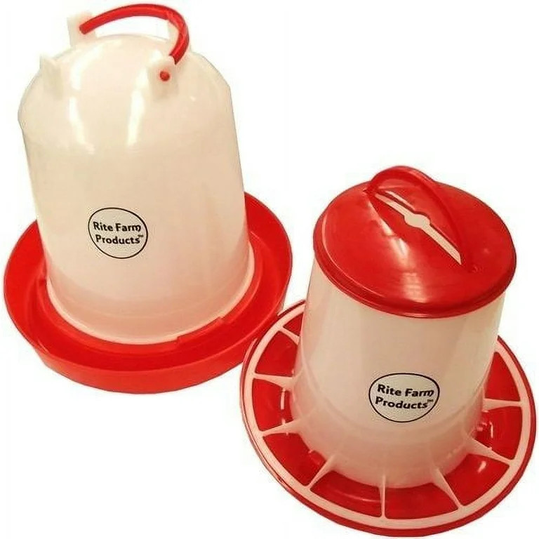 COMBO MEDIUM RITE FARM PRODUCTS 1.6 GAL & 6.6LB WATERER & FEEDER CHICKEN POULTRY | Walmart (US)