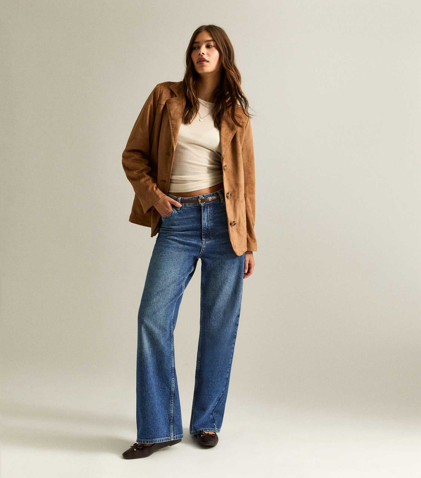 Blue Adalae High-Waist Wide Leg Jeans | New Look | New Look (UK)