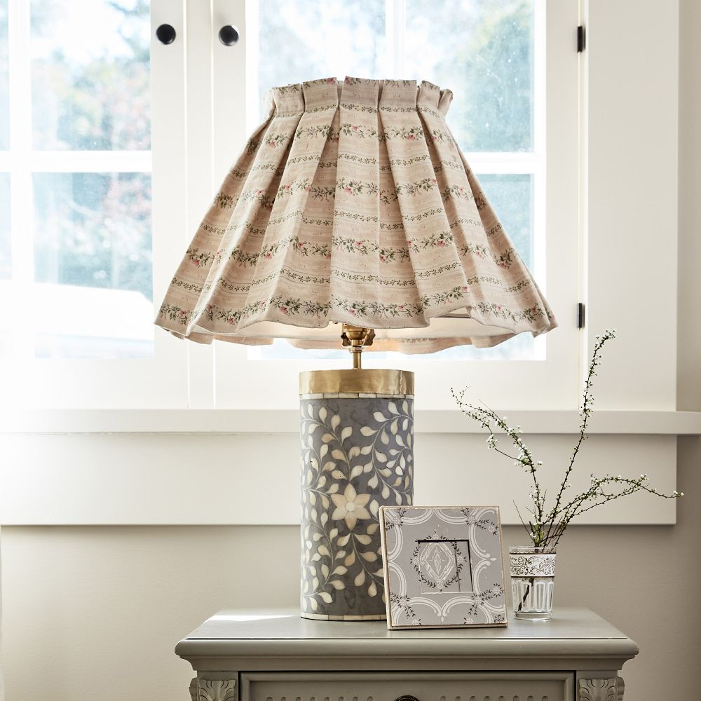 Printed Pleated Lamp Shade & Slipcover | GreenRow