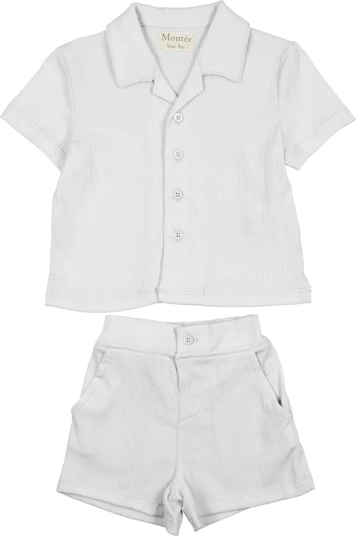 Manière Gauze Camp Shirt & Shorts Set | Nordstrom | Nordstrom