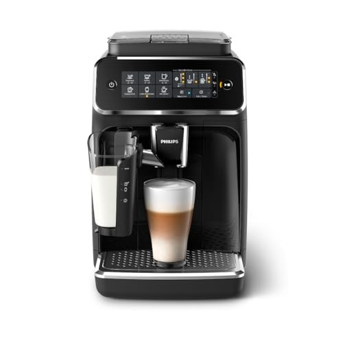 Philips 3200 Series Fully Automatic Espresso Machine, LatteGo Milk Frother, 5 Coffee Varieties, Intuitive Touch Display, 100% Ceramic Grinder, AquaClean Filter, My Coffee Choice, Black (EP3241/54) | Amazon (US)