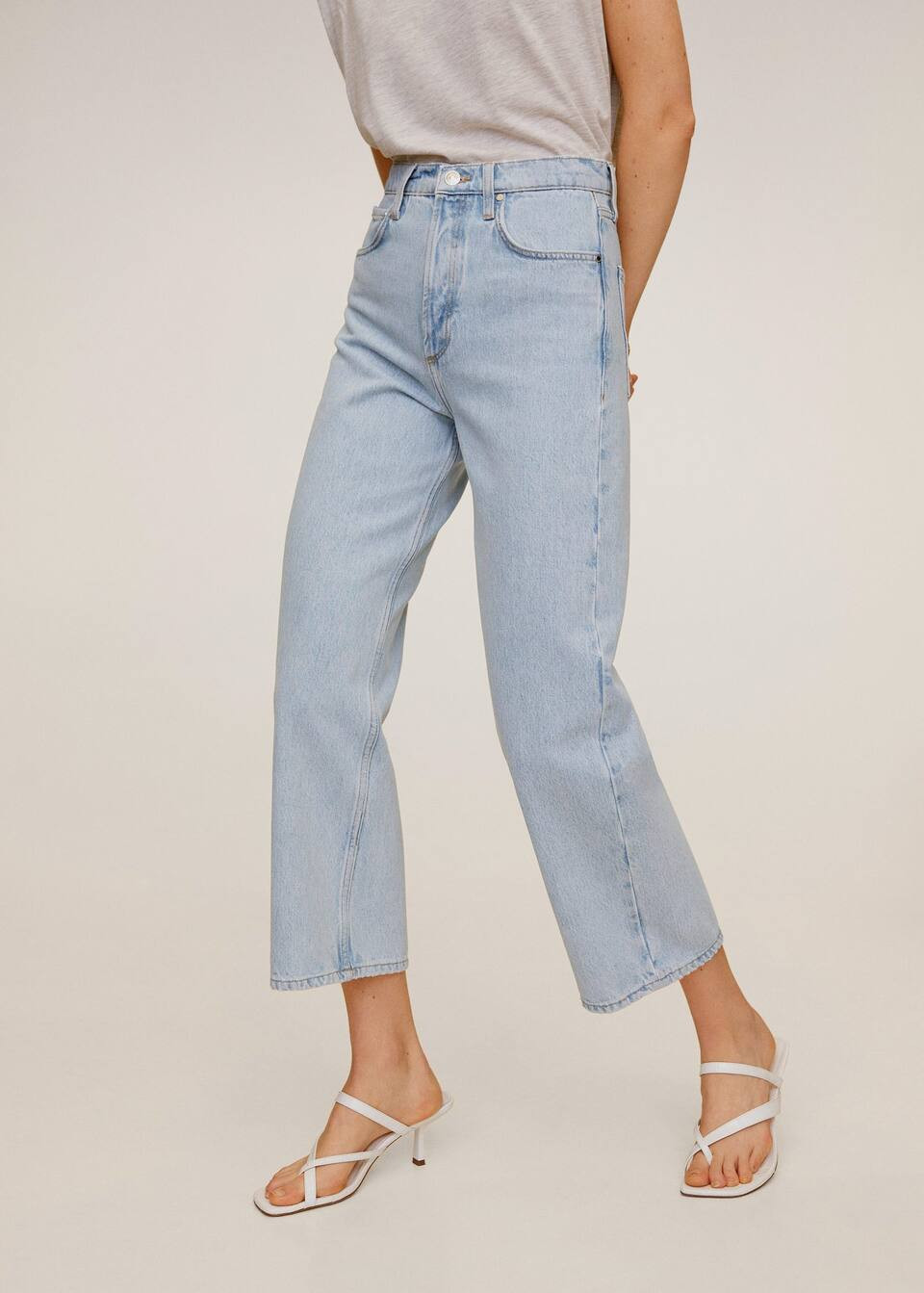Straight high waist jeans | MANGO (US)
