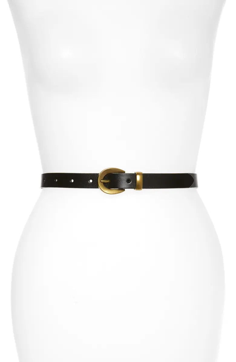 Madewell Chunky Buckle Leather Skinny Belt | Nordstrom | Nordstrom