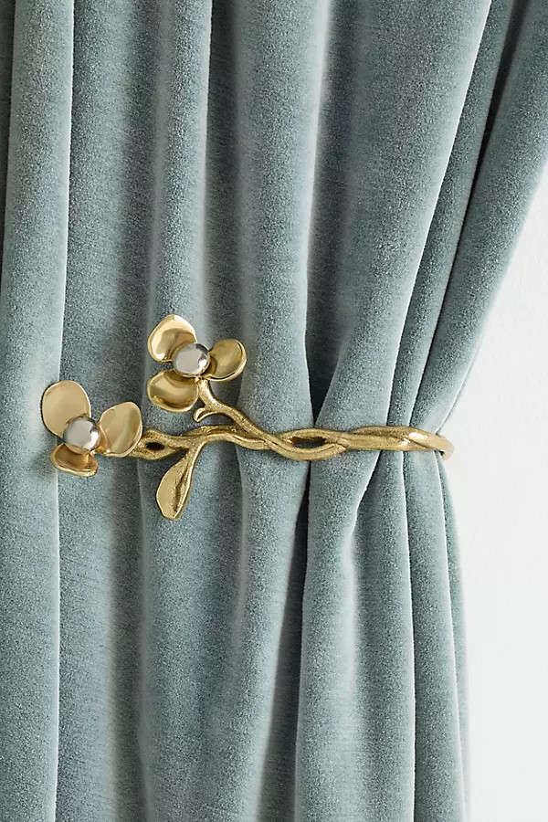 Elwood Mixed Metal Floral Tieback | Anthropologie (US)