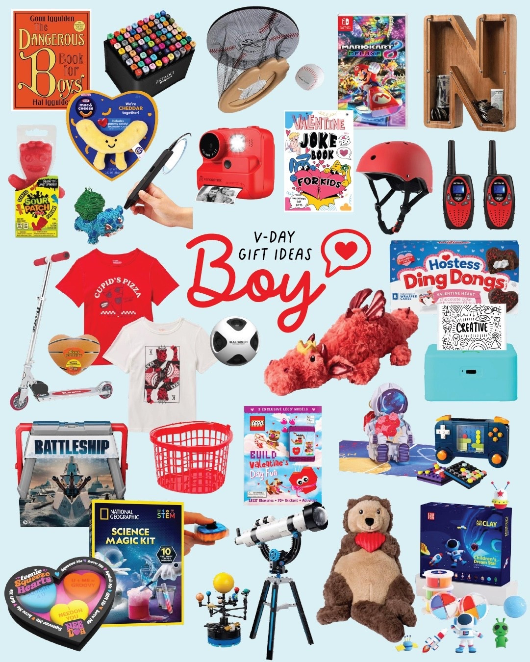 All the Valentine fun, boy-approved. Think toys, walkie talkies, gadgets, and fun surprises boys will love.

#ValentinesForBoys #KidsGiftGuide #ValentinesDayFun

#LTKFindsUnder50 #LTKSeasonal #LTKKids