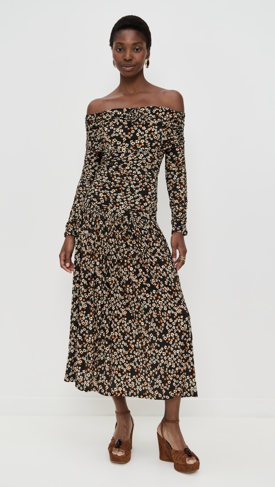 Tiny Flowers Long Sleeve Maxi Dress | Shopbop