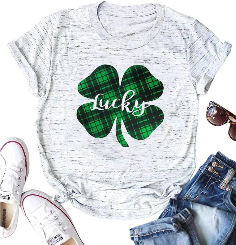 Spadehill St Patrick's Day Womens Crew Neck Short Sleeve T-Shirt | Amazon (US)