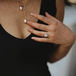 EAMTI 3CT 925 Sterling Silver Engagement Rings Oval Cut Cubic Zirconia CZ Wedding Promise Rings f... | Amazon (US)