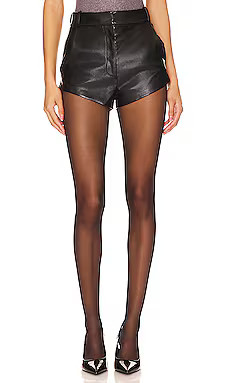 Amanda Uprichard X Revolve Kelso Faux Leather Shorts in Black from Revolve.com | Revolve Clothing (Global)