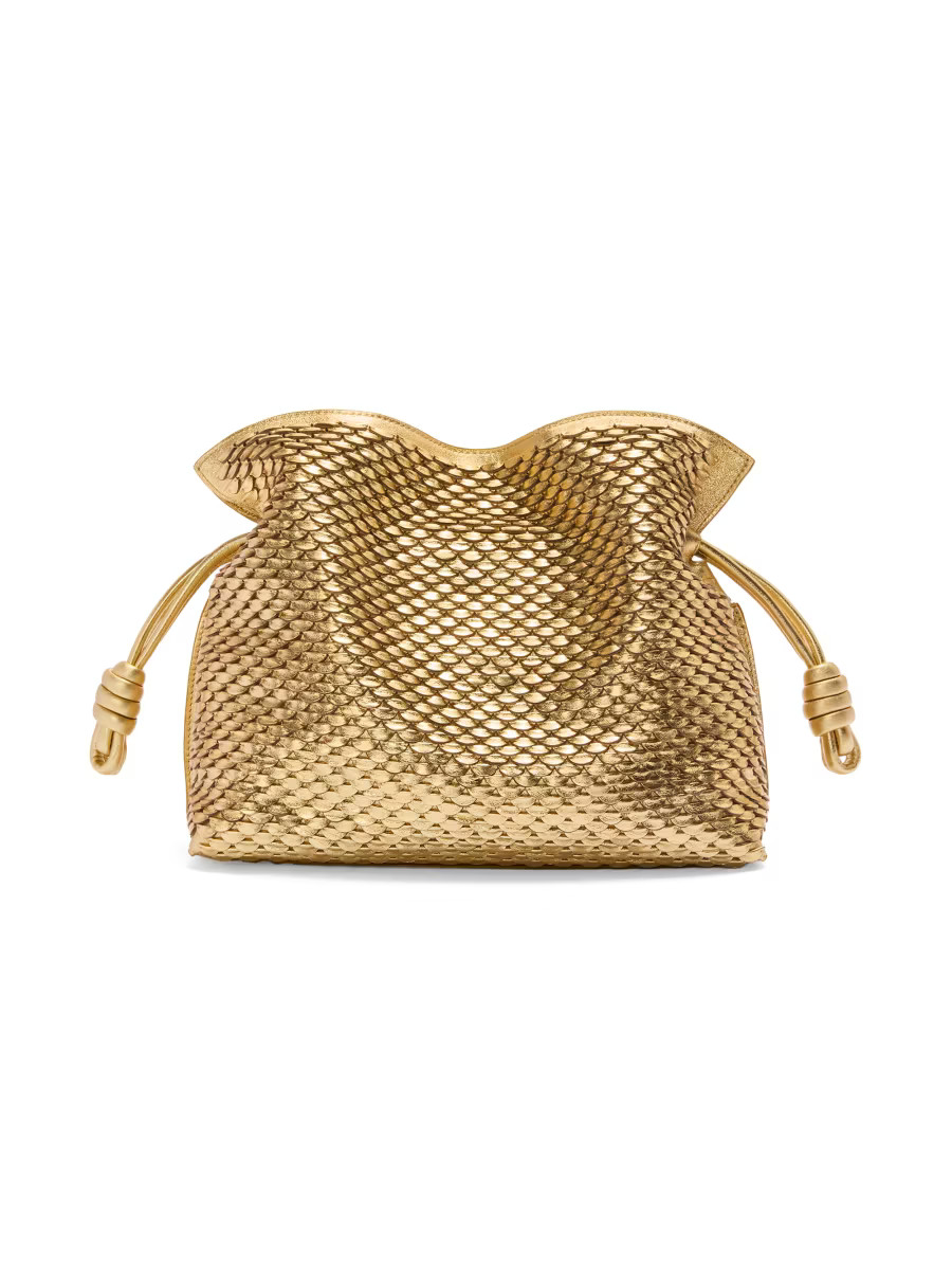 LOEWE Flamenco Scales Leather Clutch | Saks Fifth Avenue | Saks Fifth Avenue