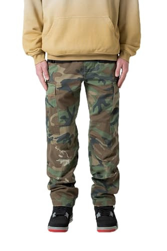 mnml Men's Double Knee Vintage Cargo Pants - Camo, 36 | Amazon (US)