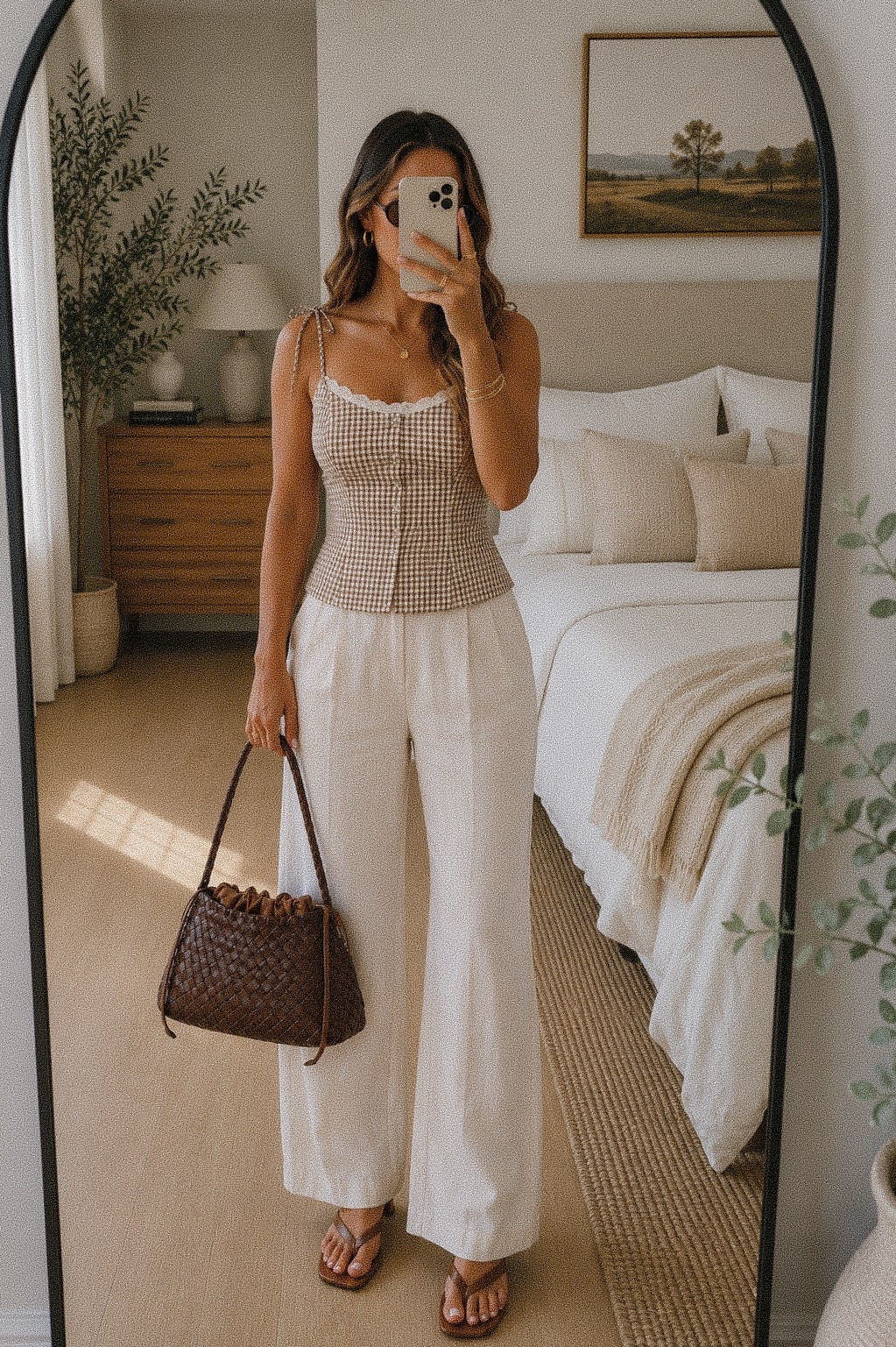 Cute amazon summer outfit find, love the gingham top paired with trousers.

#LTKootd #LTKSeasonal #LTKSaleAlert