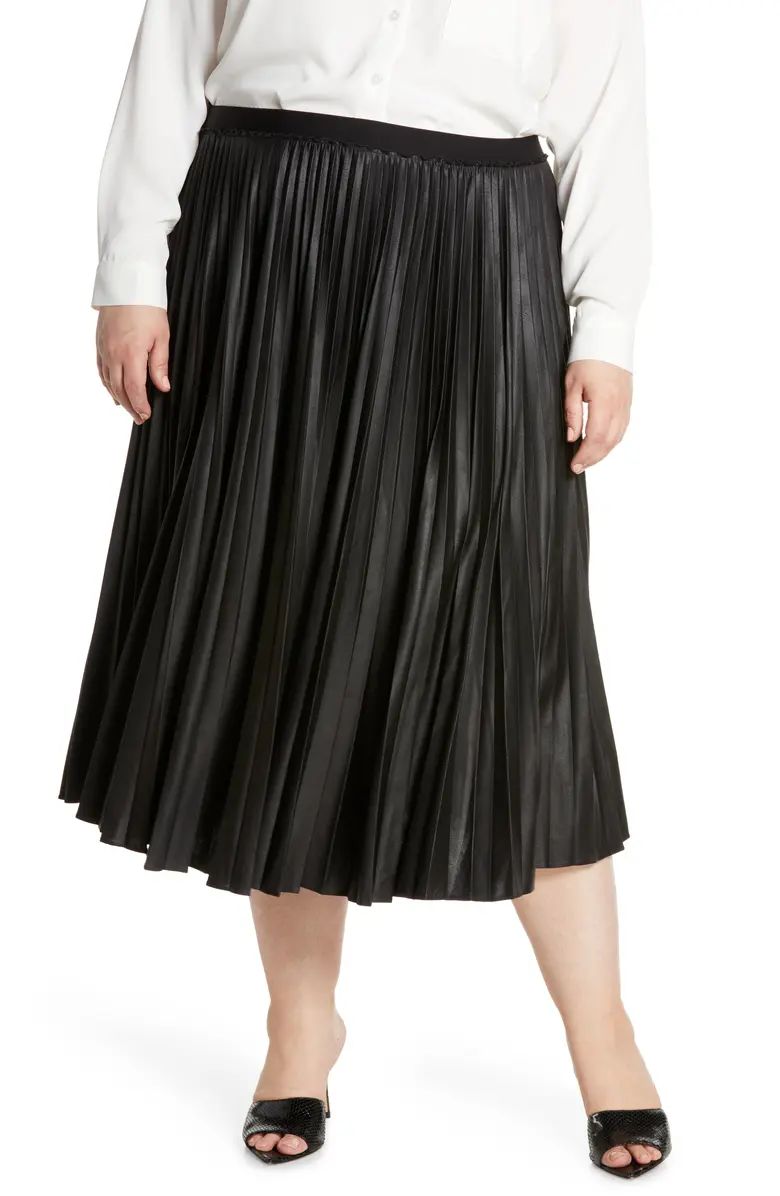 Halogen® Pleated Faux Leather Skirt | Nordstrom | Nordstrom