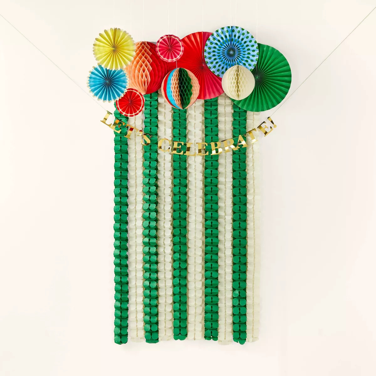 Streamer Honey Comb and Customizable Letter Kit Green/Blue/Pink/Cream - kate spade new york x Tar... | Target