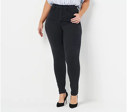 All Worthy Hunter McGrady Skinny Ankle Button Fly Regular Denim | QVC