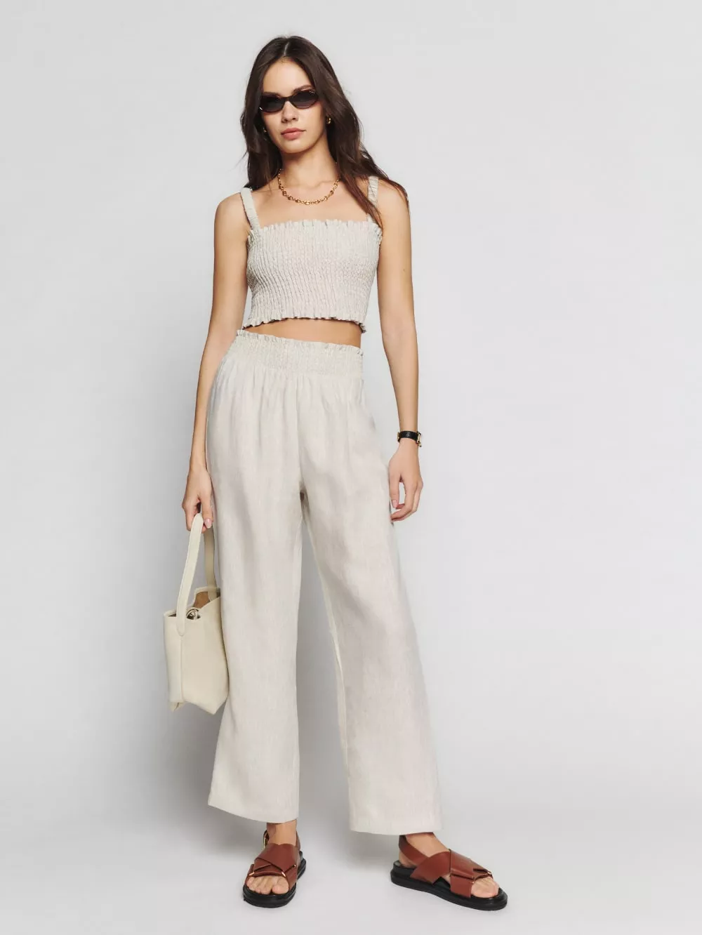 Reformation Olivia Linen Two-Piece Set