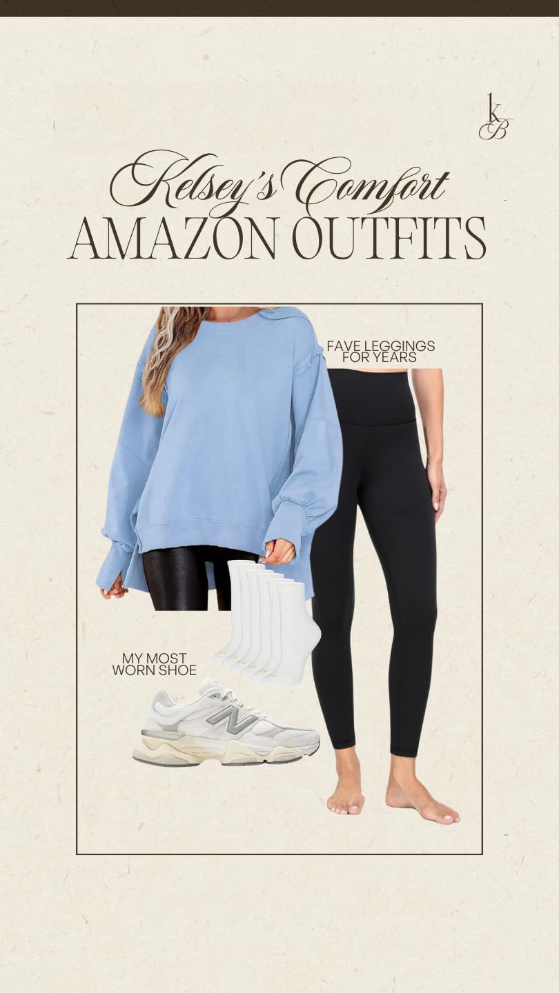 BWQ Womens Oversized Sweatshirt Crewneck Long Sleeve Shirts Pullover Sweatshirts S-2XL | Amazon (US)