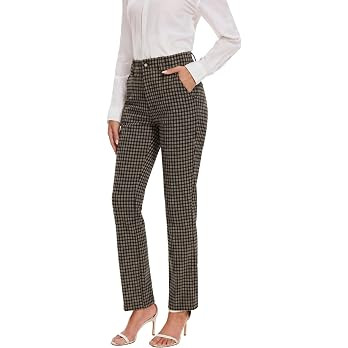 KICZOY Women's Dress Pants Business Straight Leg Stretch Slacks Wear to Work 2026 Casual Office S... | Amazon (US)
