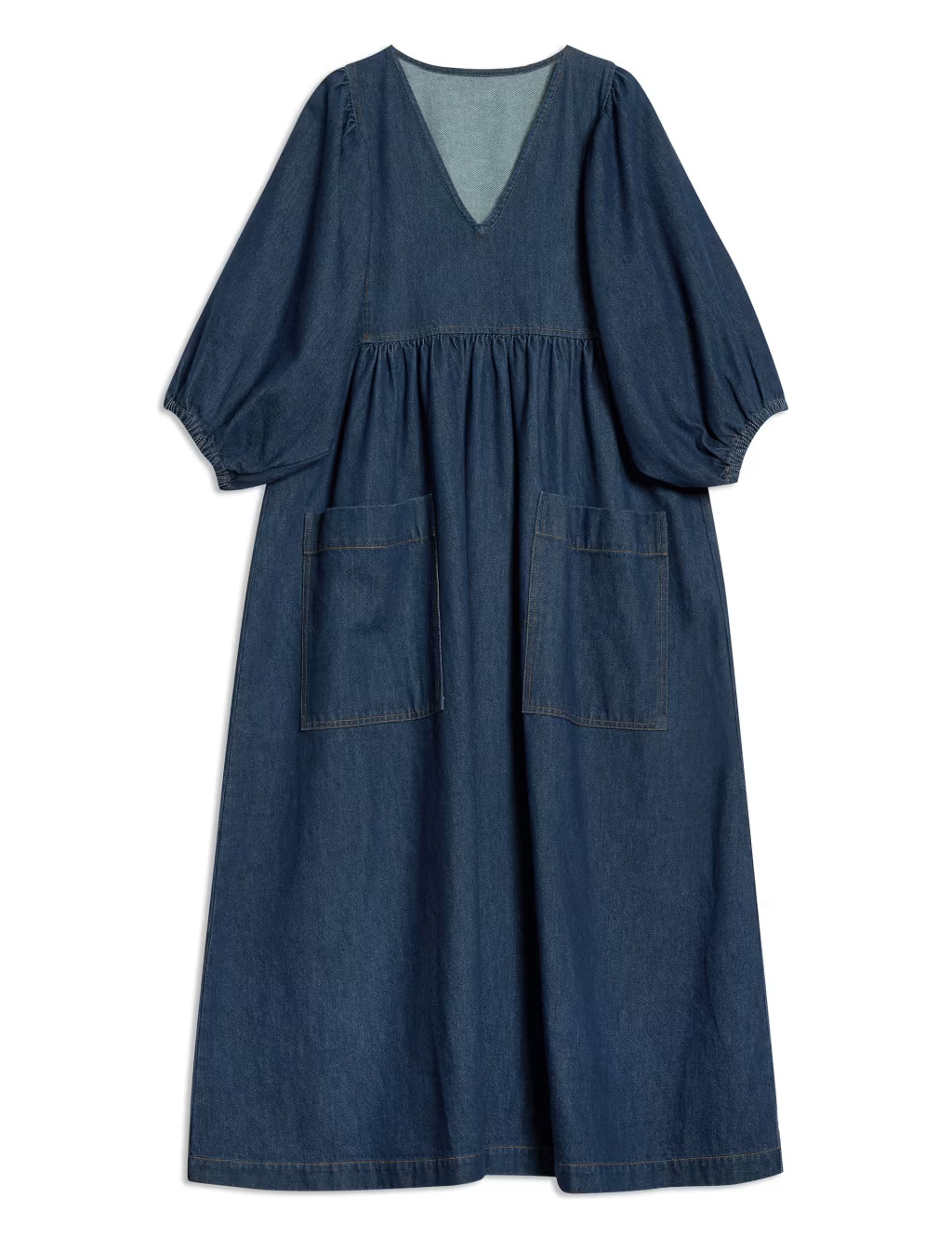 Denim V-Neck Midi Skater Dress | Marks & Spencer (UK)