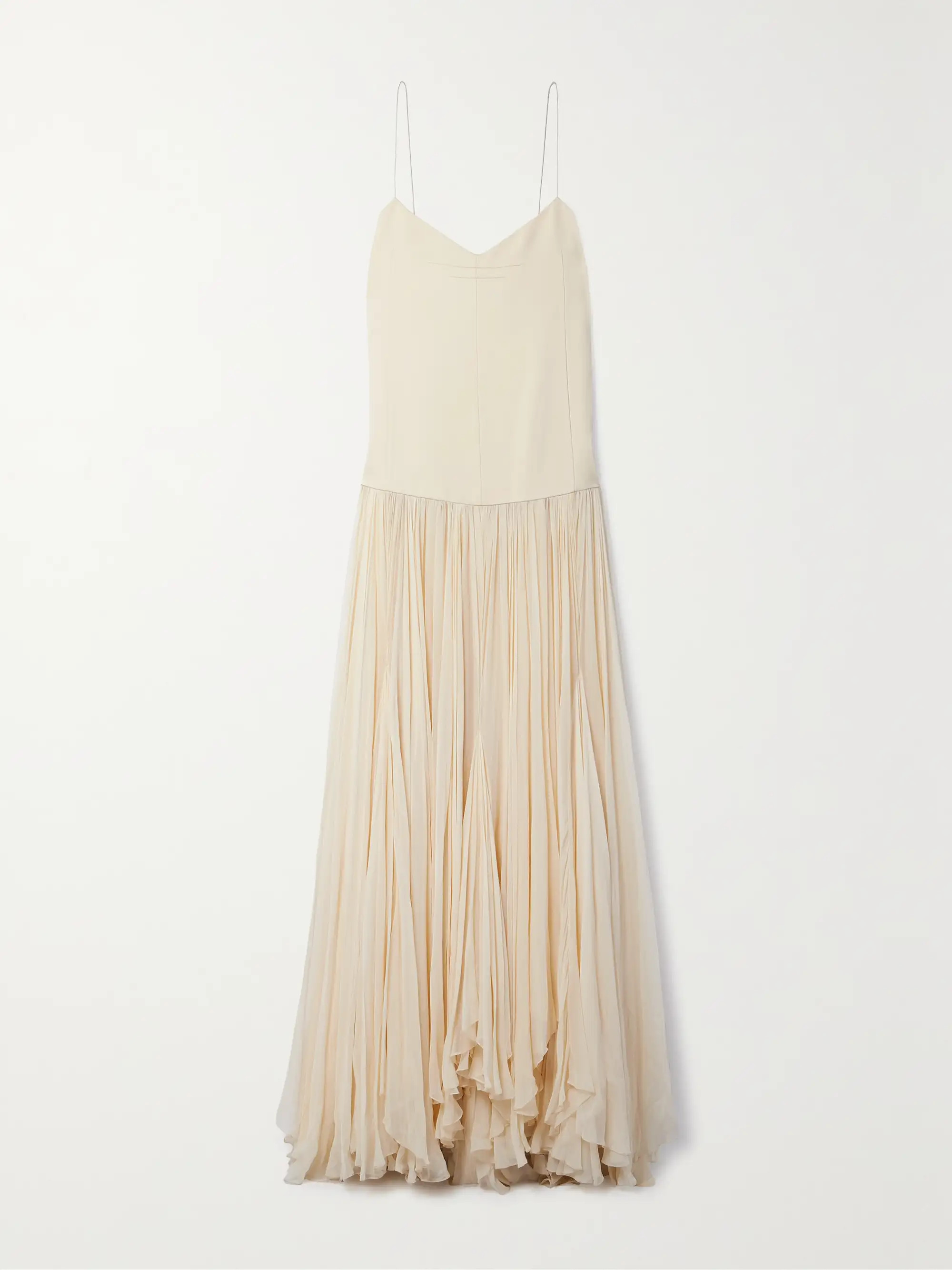 Zeke pleated crepe de chine and crepe maxi dress | NET-A-PORTER (US)