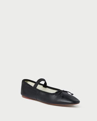 Leonie Black Leather Ballet Flat | Loeffler Randall