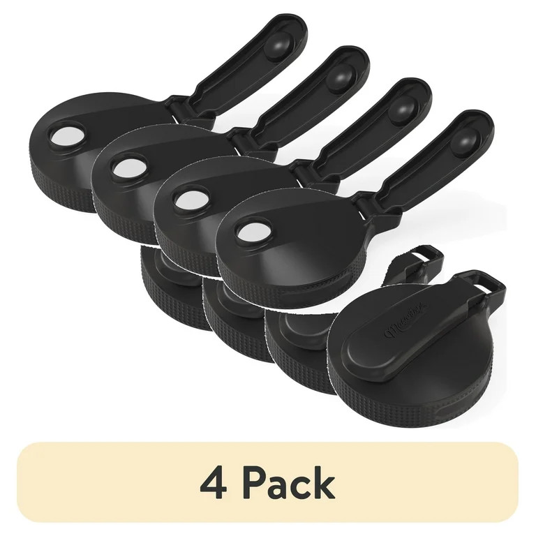 (4 pack) Masontops Wide Mouth Plastic Mason Jar Lid with Pour Spout – Reusable Flip Cap Lid for... | Walmart (US)