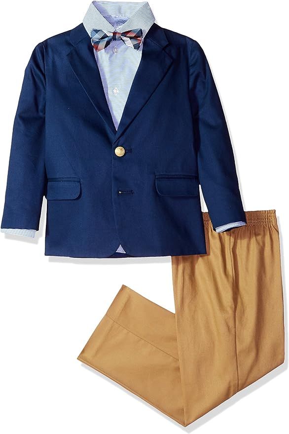 IZOD Boys' 4-Piece Suit Set with Dress Shirt, Bow Tie, Pants, and Jacket | Amazon (US)
