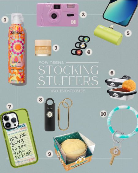 Fun stocking stuffers for teens and tweens! 

TAGS: Dry hairspray. Reusable film camera. Lainge lip mask. Webcam covers. iPhone camera covers. Laptop camera covers. Portable phone charger. Dip holder. Car condiment holder. Fun phone case. Unique iphone case. Car key alarm. Safety alarm for women. Personal safety alarm. Fun fidget toy. Squishy toy. Car key ring. Christmas stocking stuffers. Christmas ideas. Gift guide for teen. Teen gift guide. Practical gifts. 

#LTKHoliday #LTKGiftGuide #LTKCyberweek