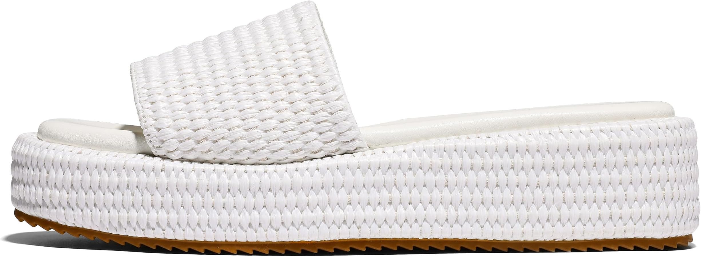 Platform Slip on Espadrille Sandals for Women Wedges Slides Bohemia Sandals Flatform Open Toe Bea... | Amazon (US)