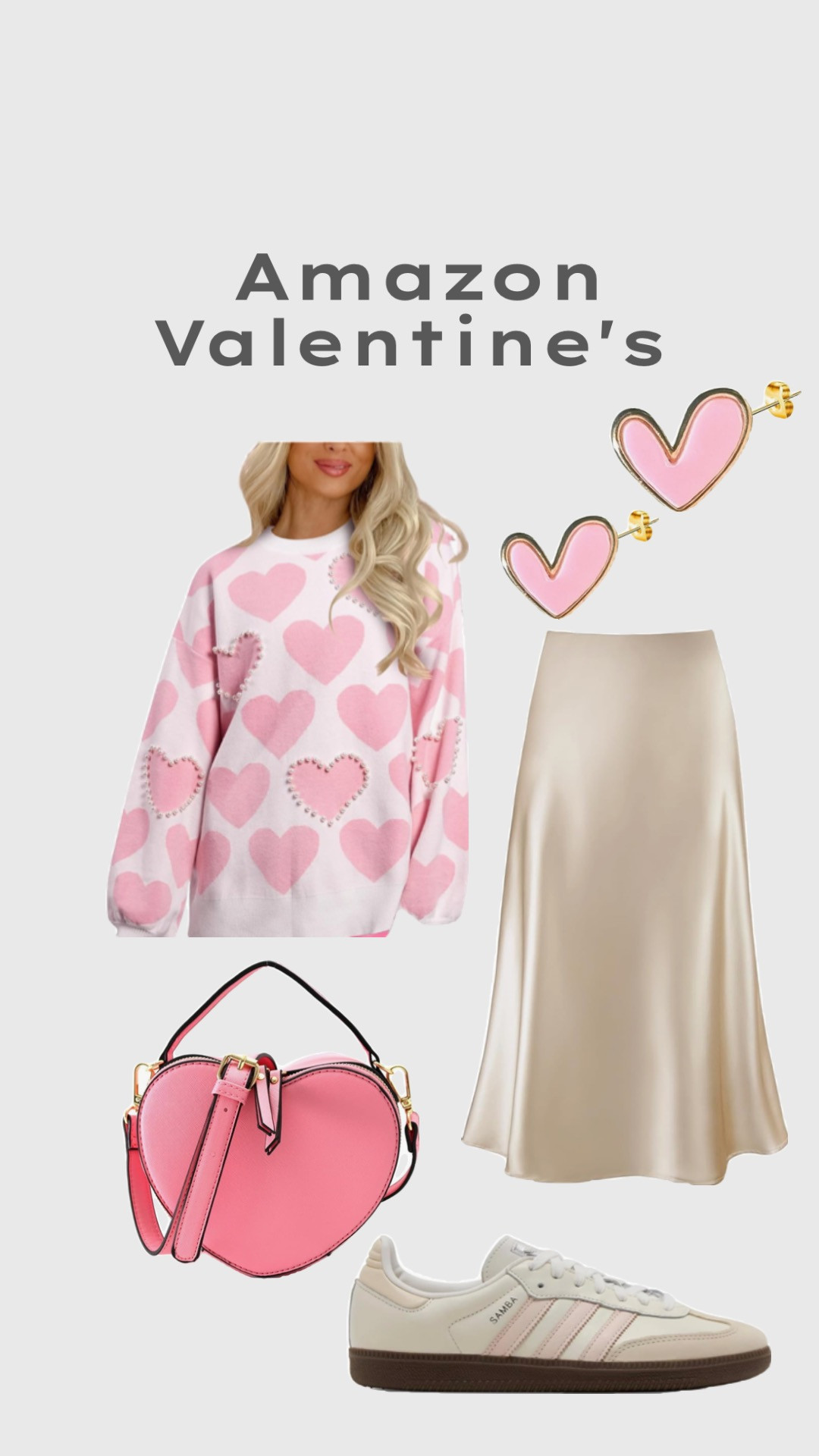 UNIQUEONE Valentines Sweater Women Love Sweatshirt Heart Graphic Knit Sweaters Valentine Day Oversized Crewneck Tops | Amazon (US)