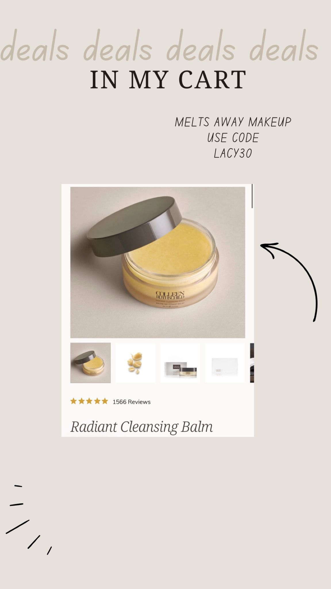 Radiant cleansing balm melts away makeup! Great gift idea! Use code LACY30
@colleenrothschild #crpartner

#LTKCyberWeek #LTKGiftGuide #LTKSaleAlert