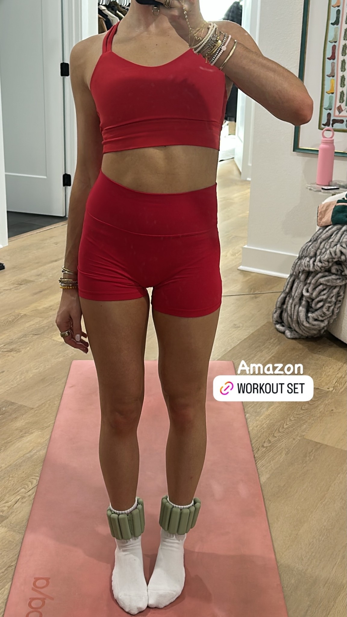 Amazon  @crzyoga_us @crz_yoga @crzyoga_fam. Amazon size XS CRZ YOGA Butterluxe Strappy Longline Sports Bra Double Spaghetti Strap and Amazon size XS CRZ YOGA Secretsculpt Butterlift Biker Shorts 4" - No Front Seam High Waisted Womens Workout Gym Booty Scrunch Butt

My workout and workout gear for my daily workout. I take pilates classes from @lexfish on Instagram she has a whole online platform and membership! Most of my pilates gear and tools are from Bala. Bala use code SLOANE15. 
#workoutgear #workoutwear #pilates #ootd #outfit #athleticwear #athleticoutfit #bikershorts #sportsbra #pilatesoutfit #athleisure #bala #pilatesworkout #pilateslovers #pilatestiktok #balabangles

#LTKActive #LTKfitnessgoals #LTKFindsUnder50