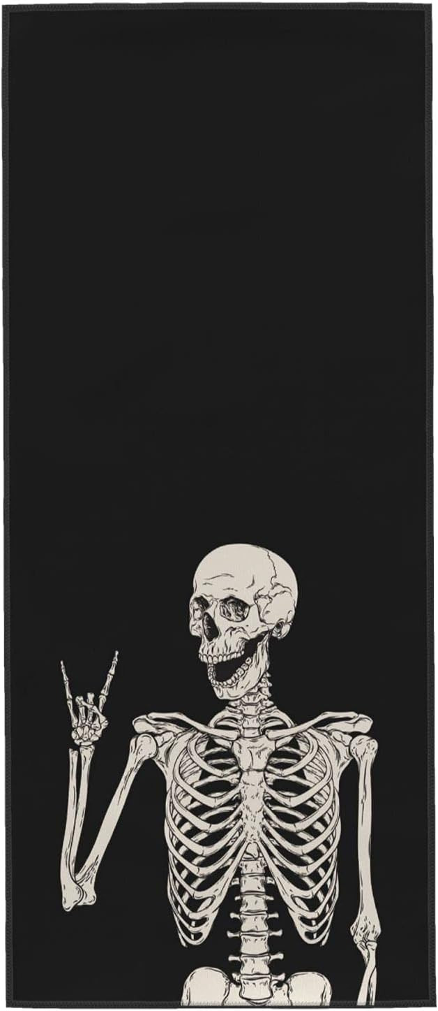 Rock and Roll Skeleton Hippie Skull Soft Fingertip Towels, Hand Towel, Dish Towel for Kitchen All... | Amazon (US)