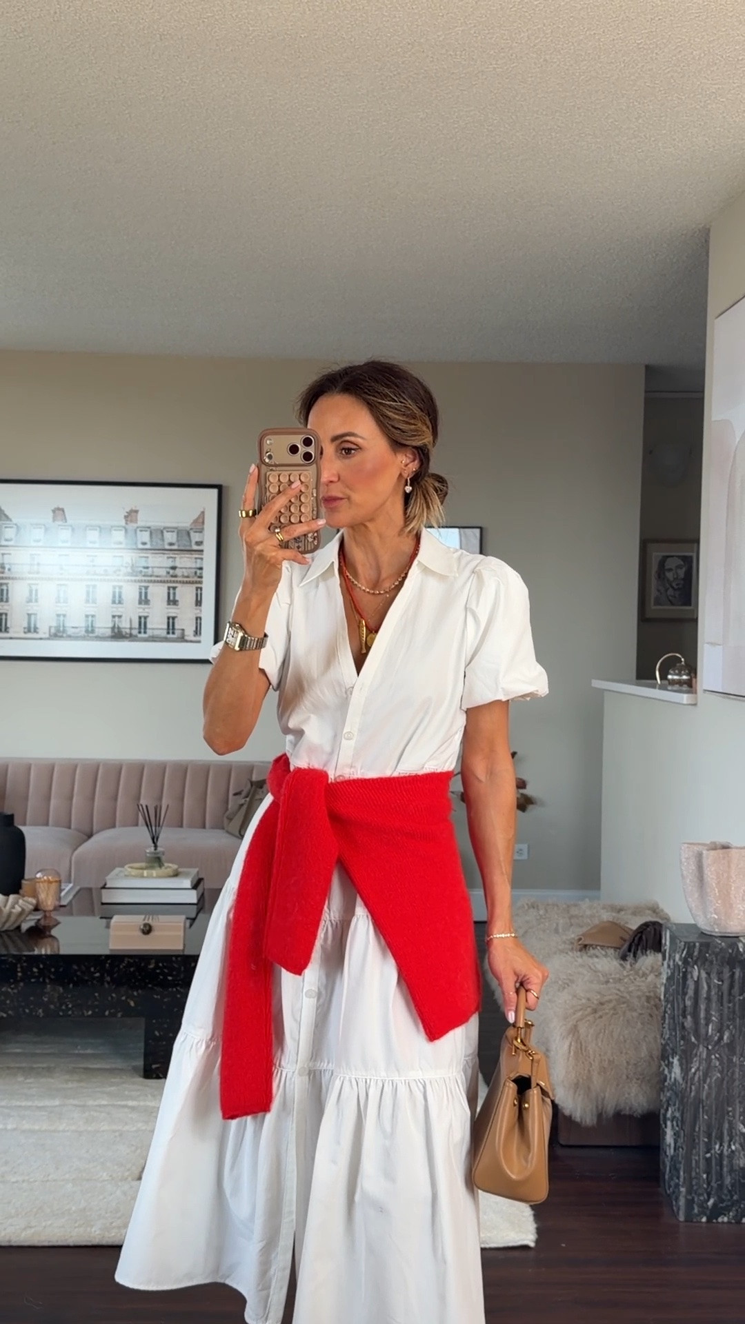 White midi tiered dress with pockets and perfect for all summer occasions! Dress it up or down - sezane cardi (have it in a few colors) both xs - cardi runs large

#LTKgrwm #LTKootd #LTKSeasonal