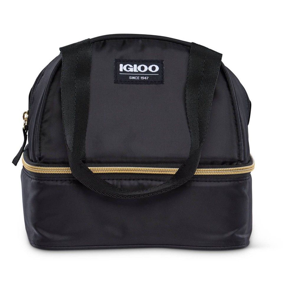 Igloo Sport Luxe Mini Dual Compartment Lunch Bag - Black/Gold | Target