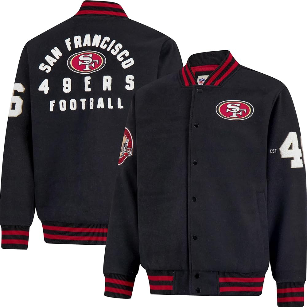 Ultra Game Men's NFL Official Classic Varsity Coaches Jacket Coat | Amazon (US)