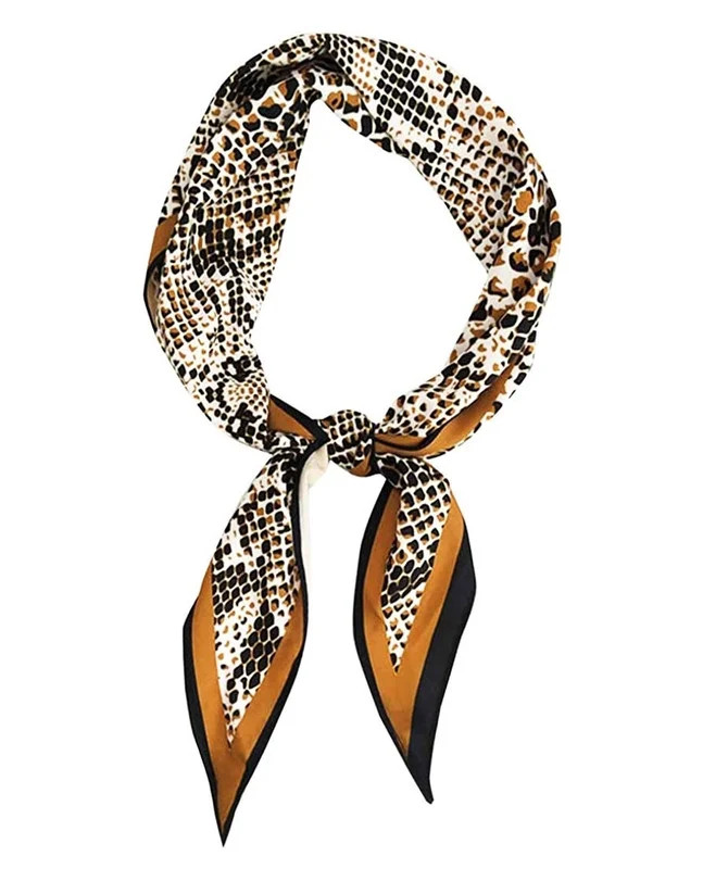 Wowstyle Silk Hair Scarf Animal Print Leopard Neck Scarf Spring Neckerchief for Women | Walmart (US)