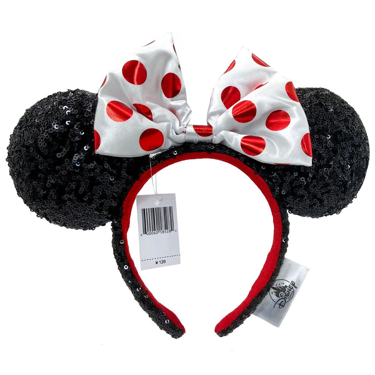 Ears Red Polka Dot Sequins Resort Disney Parks Minnie Mouse Headband US SHIP | eBay US