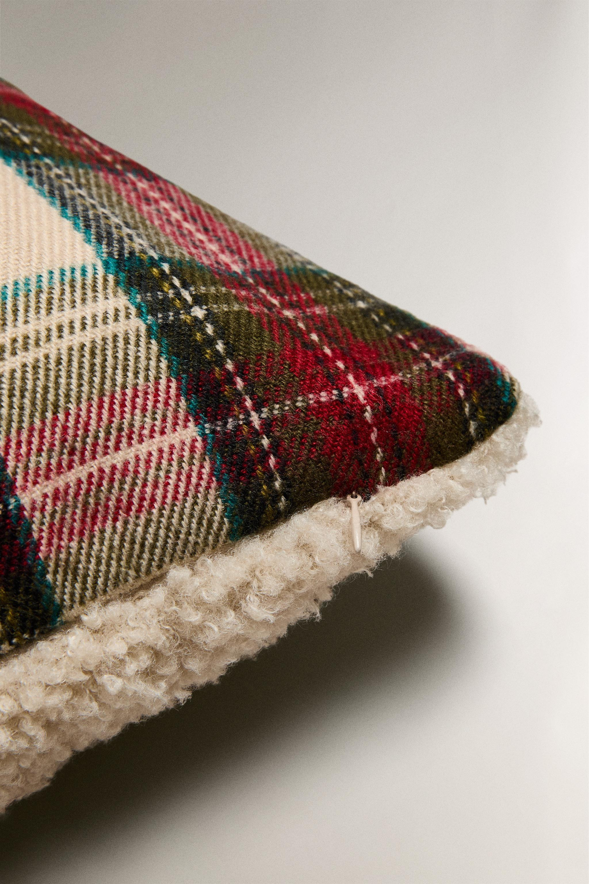 CHRISTMAS TARTAN CHECK THROW PILLOW COVER | Zara US