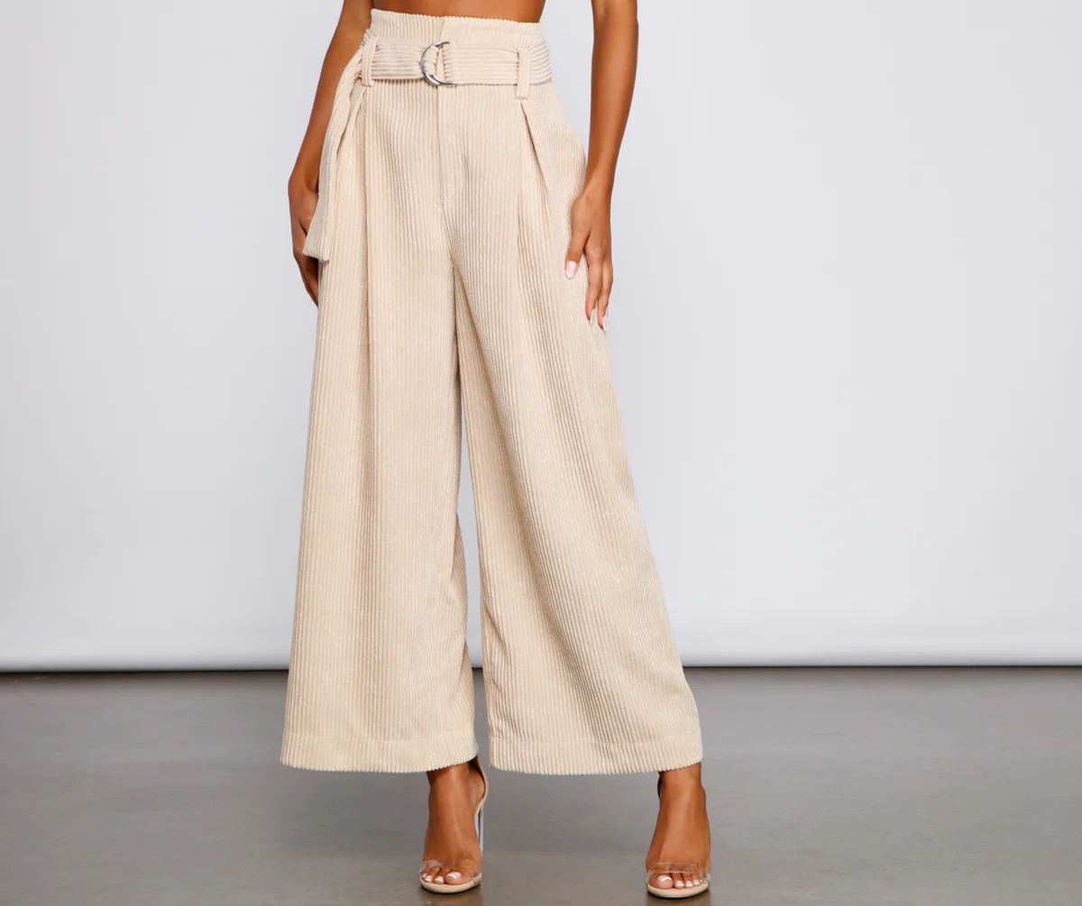 High Waist Flared Corduroy Pants | Windsor Stores