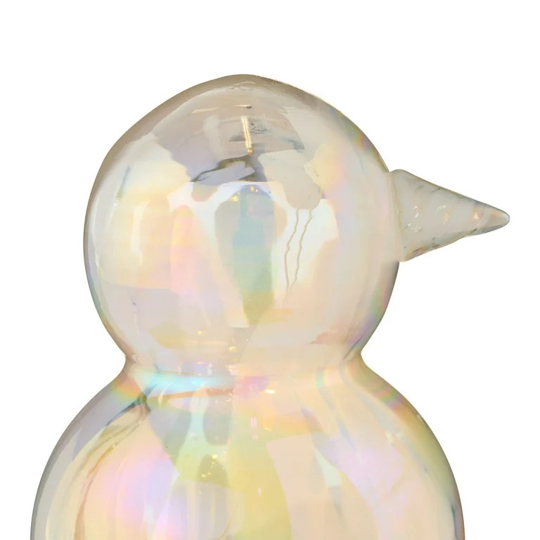 Glass Light-Up Snowman Christmas Decoration, White, 6.75", by Holiday Time | Walmart (US)