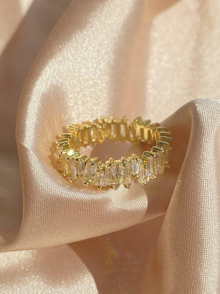 Cubic Zirconia Decor Ring For Women For Party Banquet Wedding | SHEIN