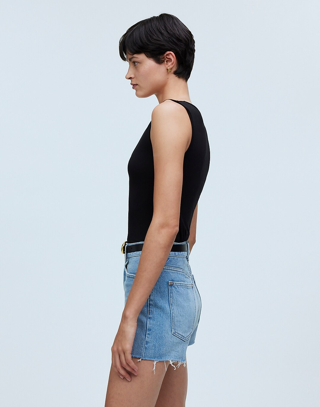 Relaxed Denim Shorts in Lytle Wash: Raw-Hem Edition | Madewell