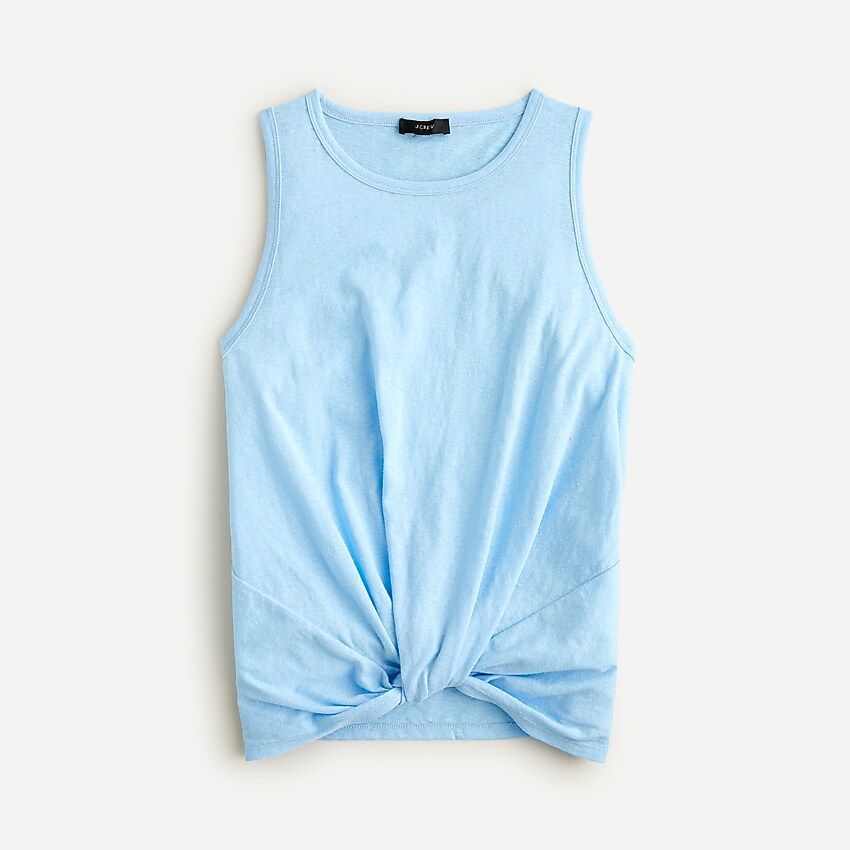 Slub twist-front tank | J.Crew US